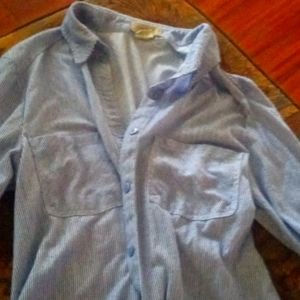 Blue white stripped women's shirt size small brand passport